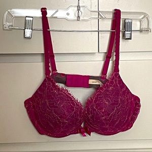 Aerie Pink Lace Push-Up Bra